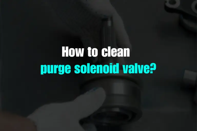 How to Clean Purge Solenoid Valve